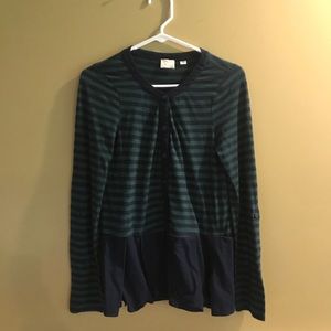 Anthro Postmark Striped Cardigan